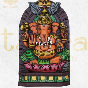 Ganesha Wall Decor, Ganesha Wall Decor, Indian Wall Decor, Pooja Room Decor, Wooden Handicraft, Indian Hand Carving Decor, Ethnic Art