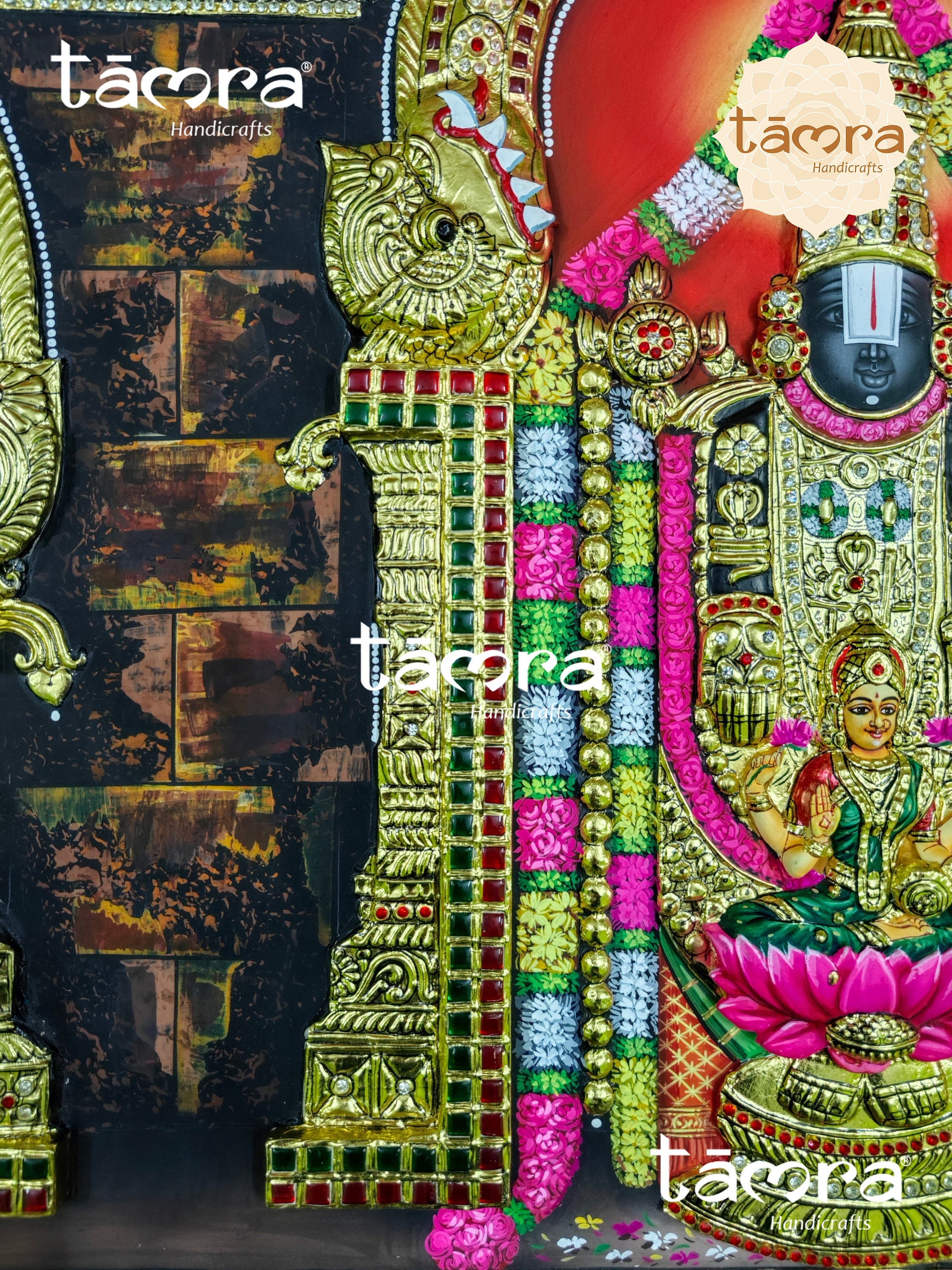 3D Balaji Padmavati Tanjore Painting – Traditional Gold Leaf Art - Etsy