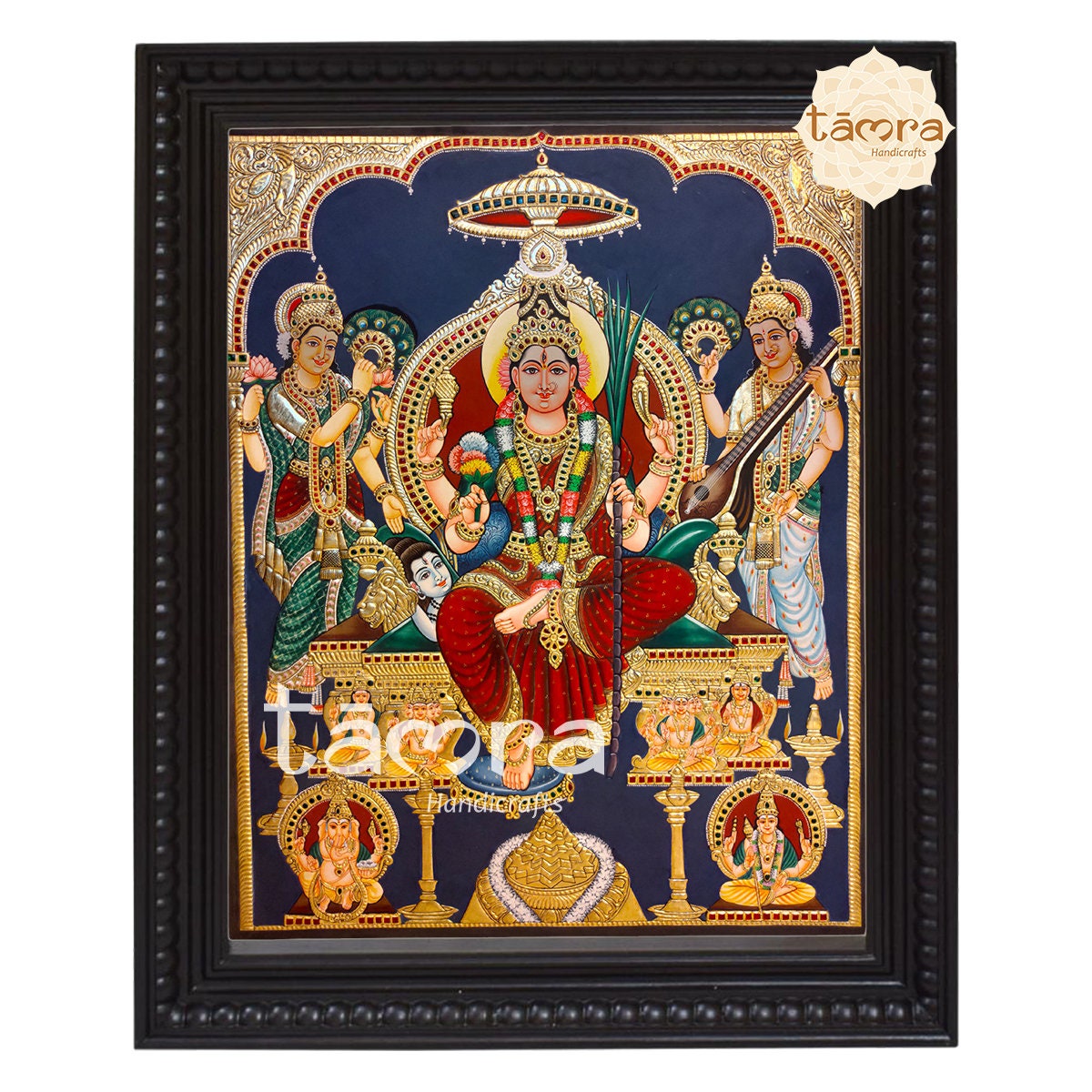 Tanjore Painting Lalitha Devi Tripura Sundari Painting - Etsy