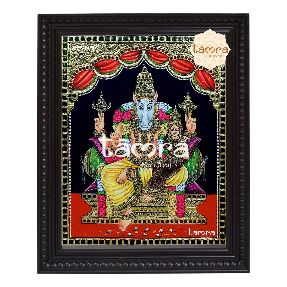 Buy Tanjore Painting Hayagreeva Lakshmi Wall Art Size Hxwxd ...