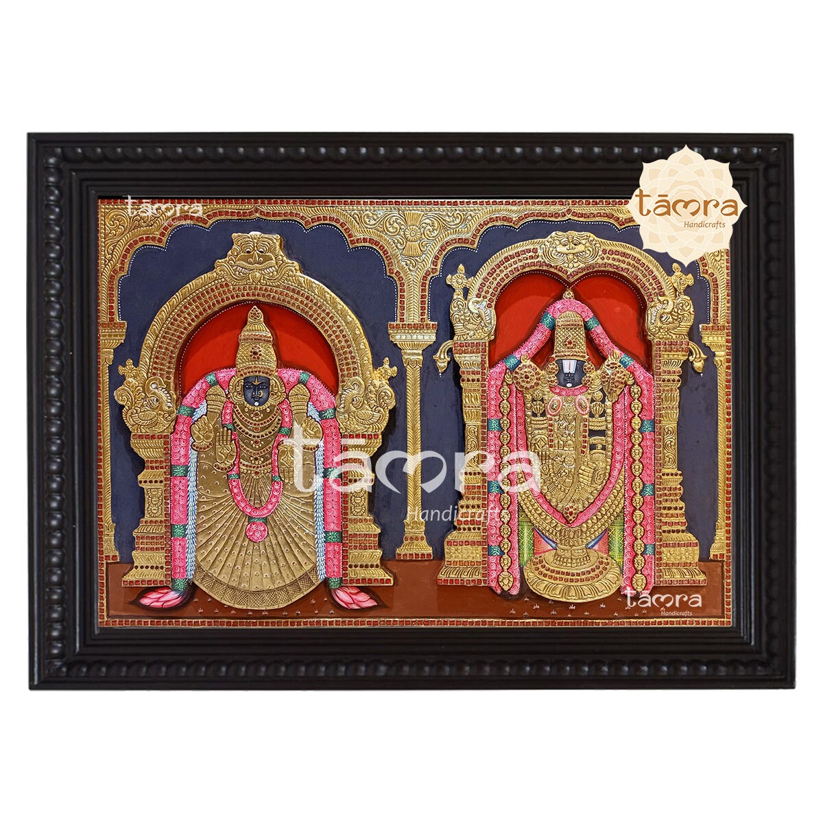 Buy Tanjore Painting Balaji Padmavathi lord Venkateshwara Online ...