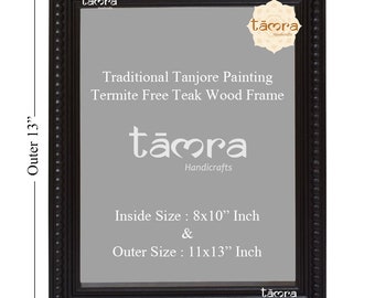 Tanjore Painting Frame, Mani Frame, With Acrylic Glass and MDF Sheet Back Cover, Teakwood Frame, Frame, Wooden Frame, Free Shipping