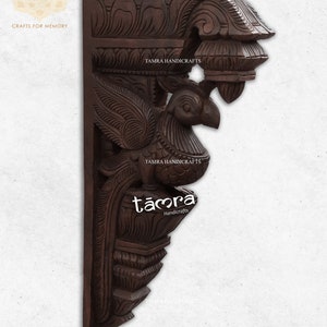 Parrot Wall Hanging Corbel, Wood Wall Bracket, Wall Bracket, Wooden Wall Corbel, Floating Shelfs, Wall Decor,Indian Art, Wall Deco, Set of 2