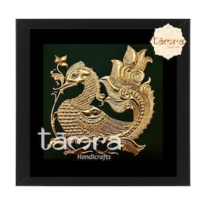 Tanjore Painting - Royal Peacock Painting, Tanjore Traditional Painting, Peacock Photo, Pure Gold Leaf Tanjore Painting, Annapakshi Painting