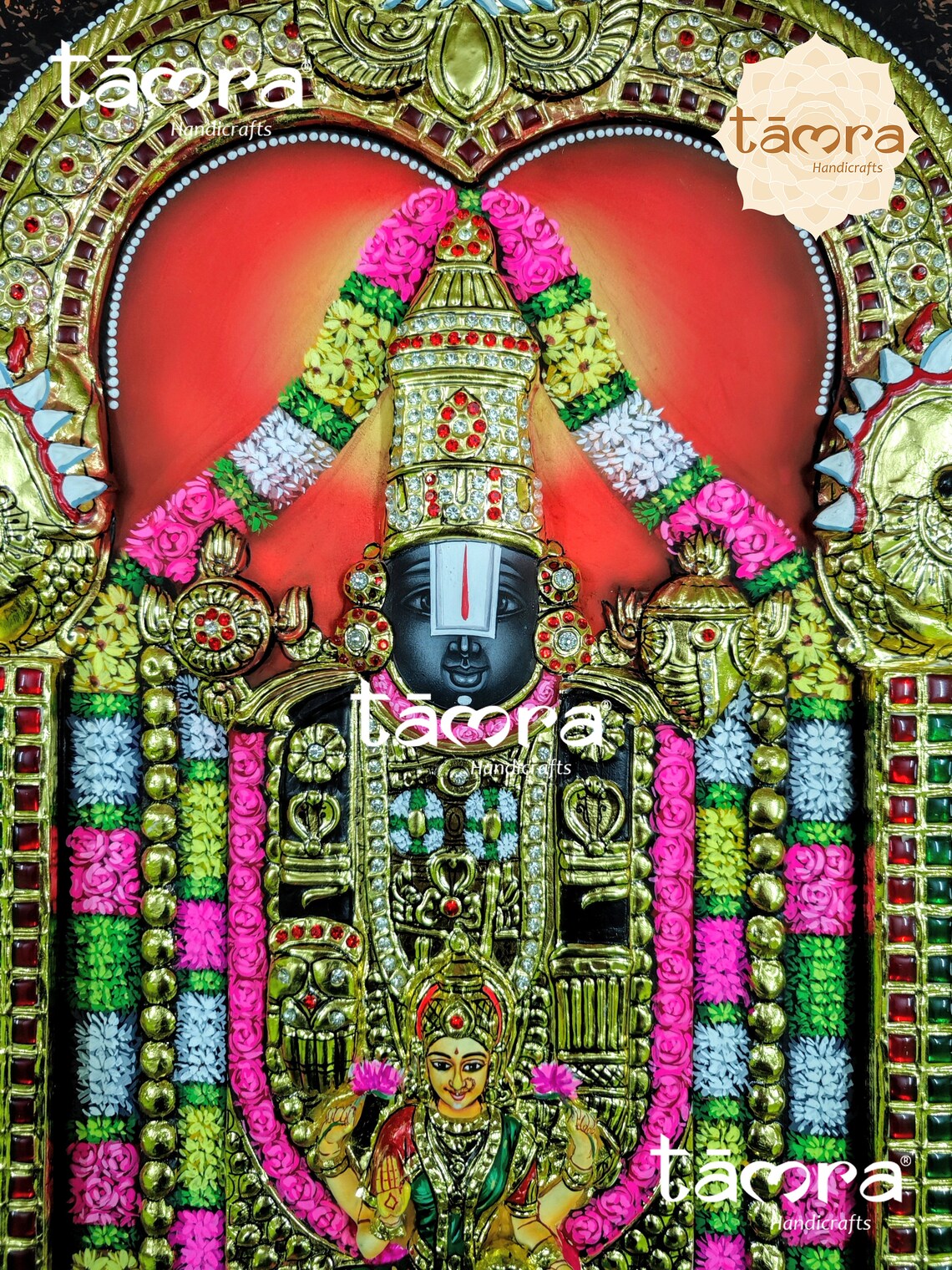 3D Balaji Padmavati Tanjore Painting – Traditional Gold Leaf Art - Etsy