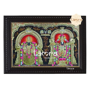 3D Balaji Padmavati Tanjore Painting - Balaji Padmavathi, Balaji Painting, Balaji Padmavathi Painting, Balaji Photo, Tirupati Photo