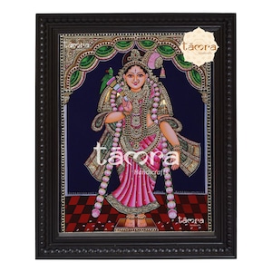 Tanjore Painting - Andal Devi, Andal Devi Painting, Andal Devi Photo, Andal Devi Tanjore, Free Shipping, Andal Devi Photo
