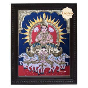 Tanjore Painting - Suryadev Painting, Buy Pure Gold Leaf Thanjavur Painting, Suryadev Painting, Suryadev Tanjore Painting, Suryadev Photo