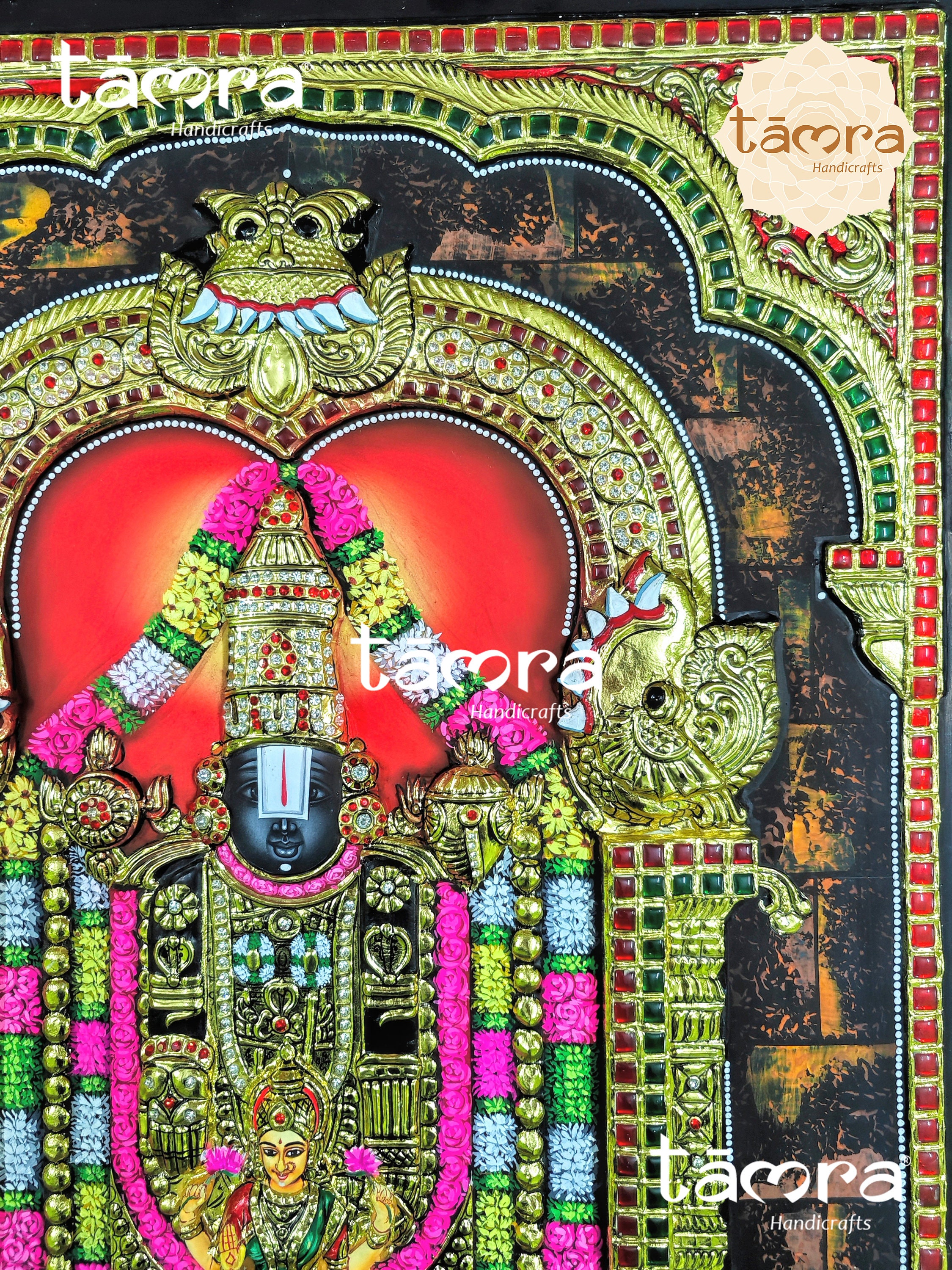 3D Balaji Padmavati Tanjore Painting – Traditional Gold Leaf Art - Etsy