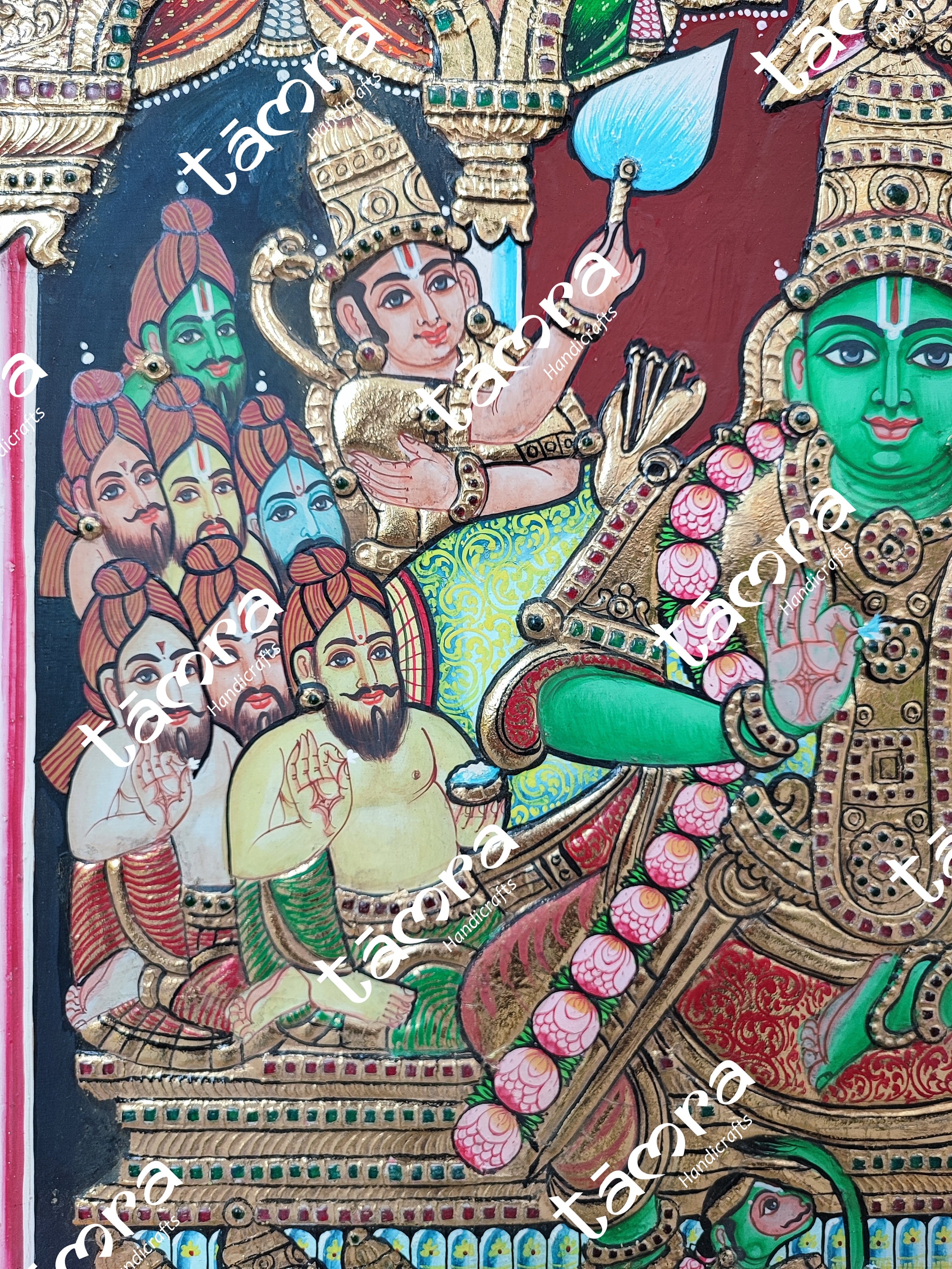 Rama Pattabhishekam Tanjore Painting, 22ct Gold Foil, Thanjavur Art - Etsy