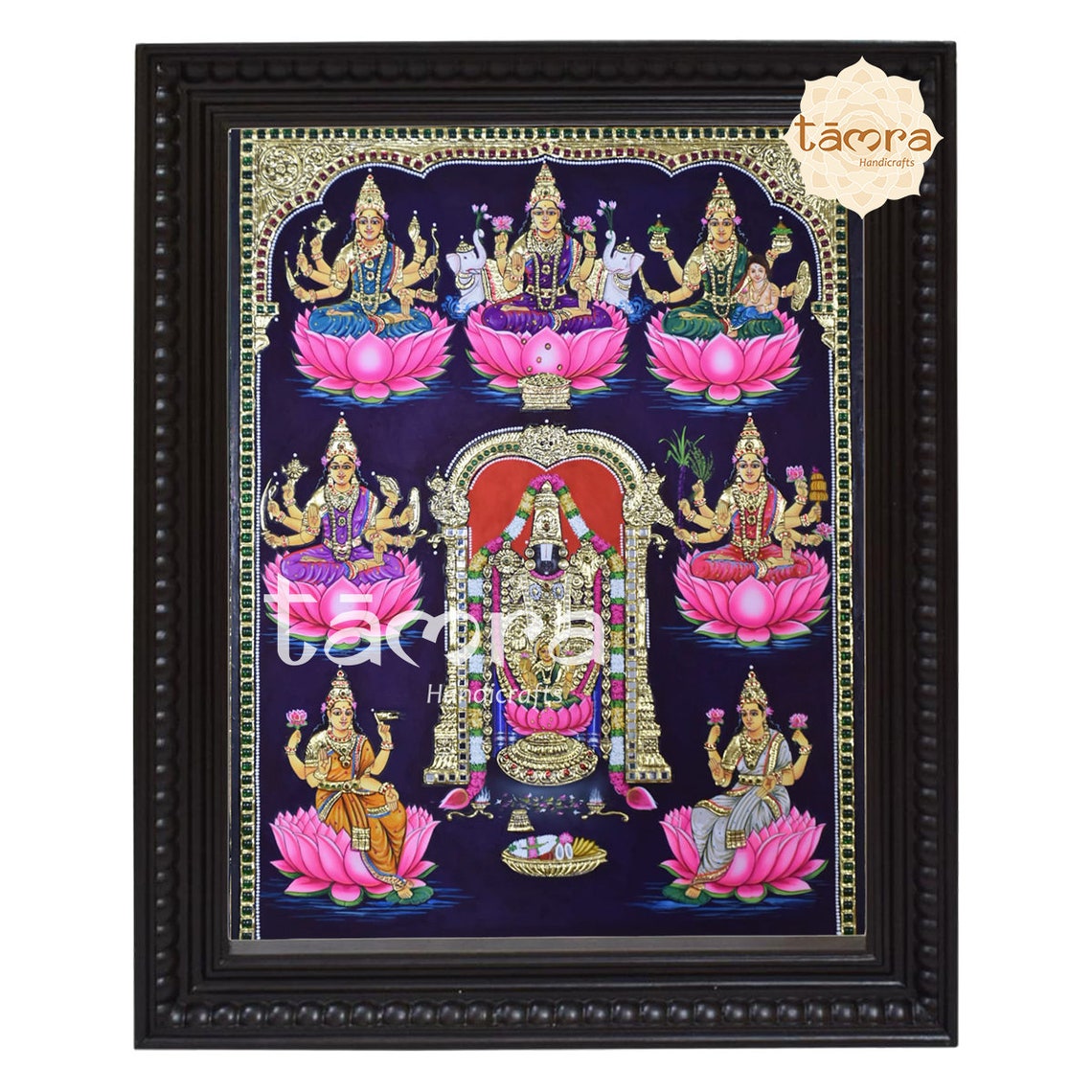 Tirupati Balaji Tanjore Painting – Ashtalakshmi, Indian Gold Leaf Art ...