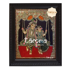 Tanjore Painting - Radha Krishna