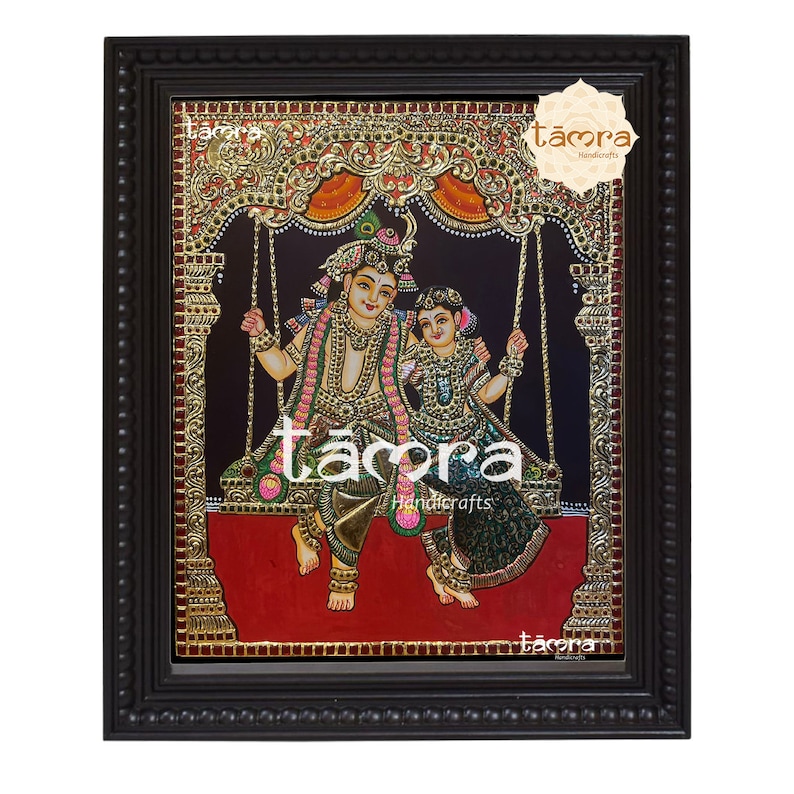 Tanjore Painting - Radha Krishna