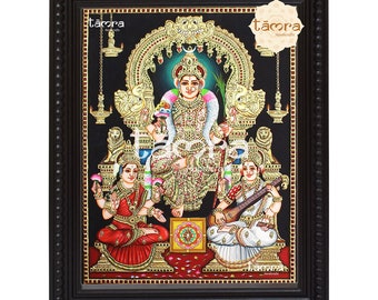 Tanjore Malerei - Lalitha Devi, Tripura Sundari Malerei, Raja Rajeshwari Malerei