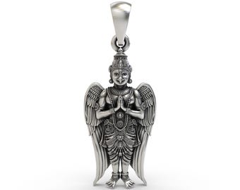 925 Silver Garuda Pendant, Vishnu Vahana Hindu Spiritual Locket