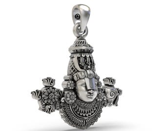 18K Gold Tirupati Balaji Pendant: Divine Blessings Amulet - Etsy