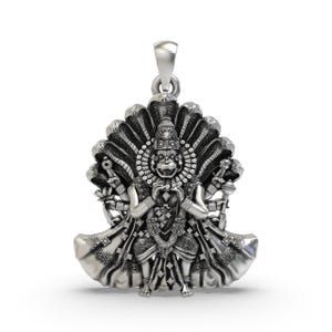 18K Gold Narasimha Pendant: Hindu Protection Locket