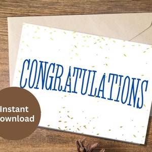 Tarjeta de felicitaciones Regalo de graduación imprimible Tarjeta de felicitaciones Regalo de graduación de la escuela secundaria Regalo de graduación universitaria Lo hiciste Tarjeta Nueva aventura
