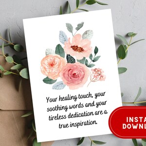 Thank You Card Printable Nurse Appreciation Card Nurse Gift Thank you Nurses Card Healthcare Heroes Gift Thank You Card Instant Download