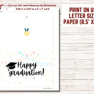 Happy Graduation Printable Card Grad Card Graduation Cap - Etsy