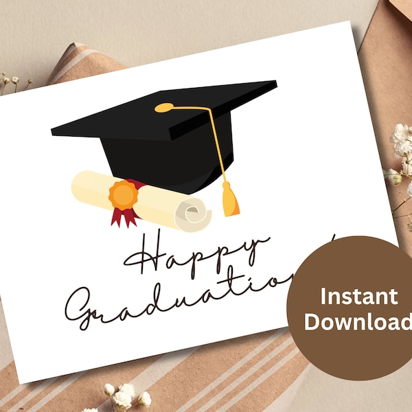 Congratulations Graduation Printable Card Happy Graduation Gift Congratulations On Your Graduation Card Proud Of You Card