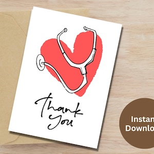 Nurse Appreciation Printable Card Doctor Thank You Gift Medical Worker Card Nurse Thank You Gift Front Line Medical Thank You Card