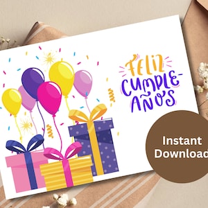 Feliz Cumpleaños Karte Geburtstagsgeschenk für sie, Geburtstagskarte für sie, Geburtstagswünsche, Geburtstagskarte, Geburtstagswünsche, Geburtstagskarte, Geburtstagsparty alles Gute zum Geburtstag