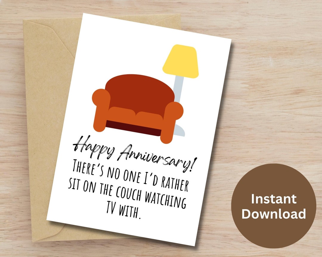 Happy Anniversary Card Printable Funny Anniversary Gift for - Etsy