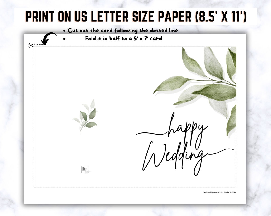 Wedding Congrats Printable Card Engagement Gift Congratulations Card ...