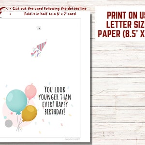 Happy Birthday Printable Card Birthday Gift for Friends Gift for Family ...