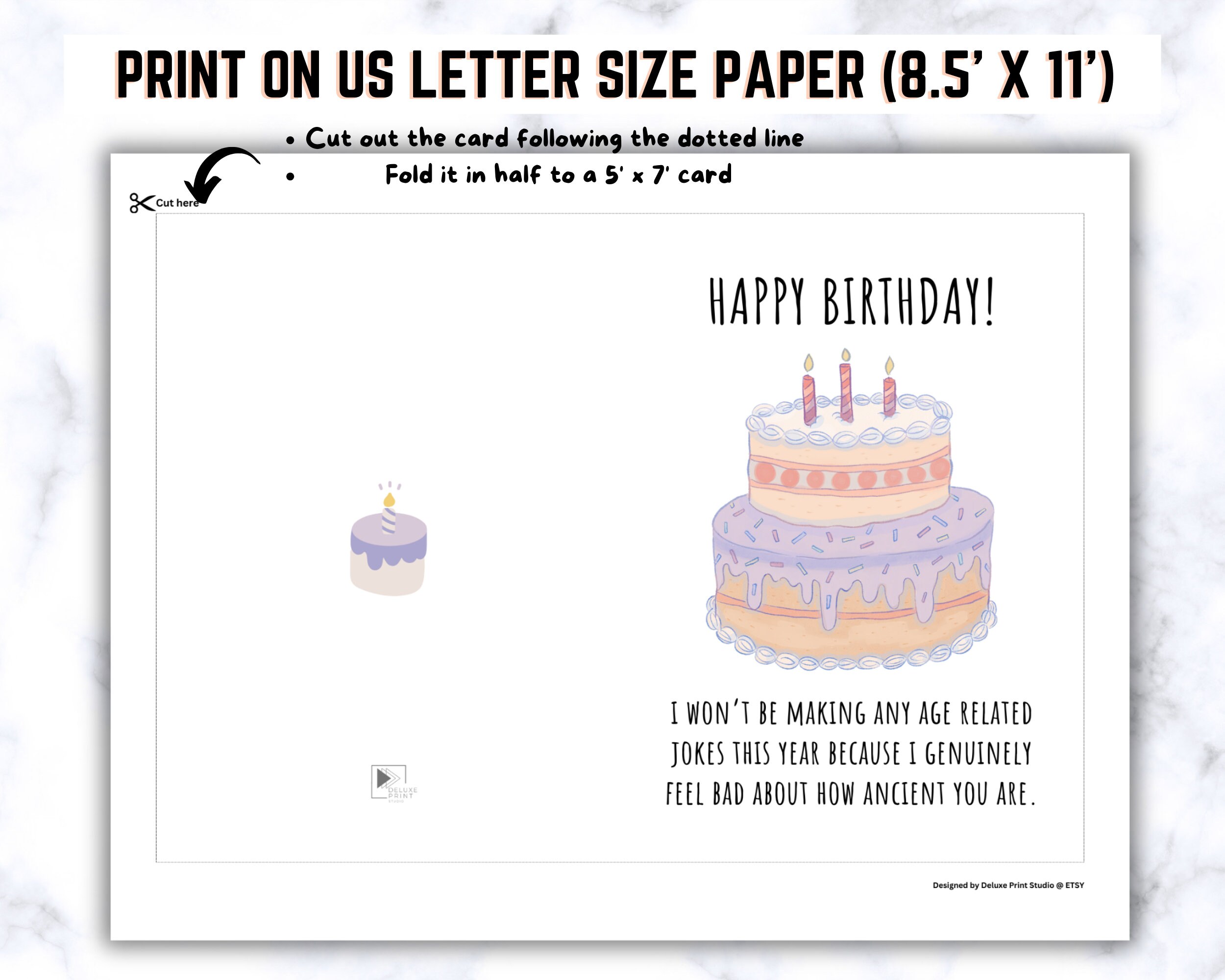 Sarcastic Birthday Card Printable Funny Birthday Gift for Her Digital ...