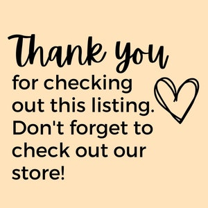 May include: Thank you for checking out this listing. Don't forget to check out our store!