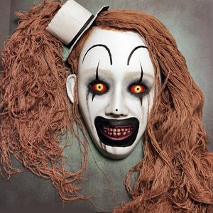 Handmade The Pale girl plaster decorative mask (Terrifier 2) 34cmx21cm
