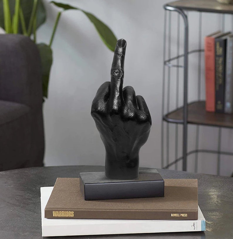 Middle Finger Statue Home Decor Modern Design Resinart Statue Etsy