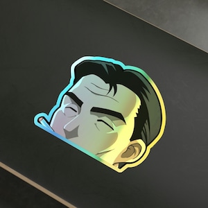 Bunta Peeker Holographic Die-cut Sticker