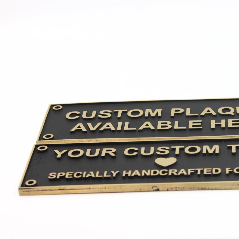 Personalized Brass Plaque Ideal for Recognition Plaques, Name Plates