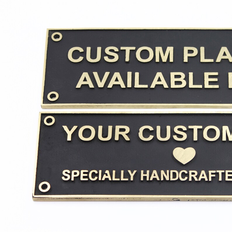 Personalized Brass Plaque Ideal for Recognition Plaques, Name Plates