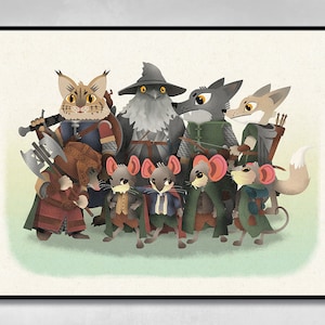 Impression de camaraderie, art mural de chambre d’enfants, impression de chambre d’enfant pour enfants, image murale de galerie pour enfants, art mural pour enfants, impression du Seigneur des anneaux annuels