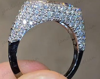 2CT Marquise Cut Moissanite Engagement Ring Halo Pave Setting 14K Solid Gold Statement Ring Unique Sparkling Bridal Anniversary Gift For Her