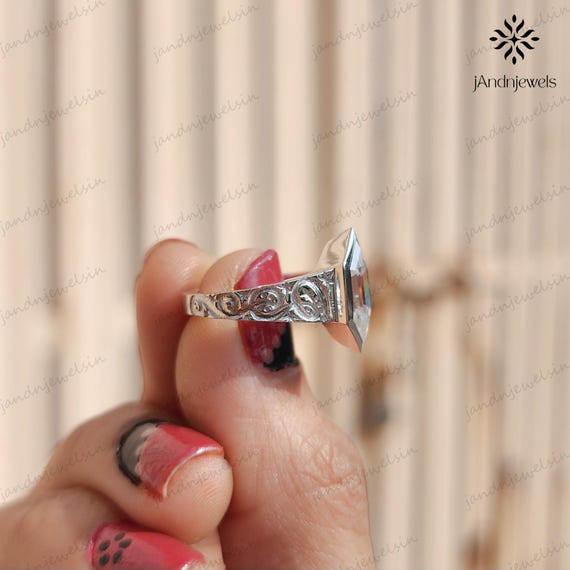 2.5CT Hexagon Cut Moissanite Engagement Ring 14K Yellow Gold Vintage Engraved Bezel Setting Art Deco Geometric Bridal Ring for Women