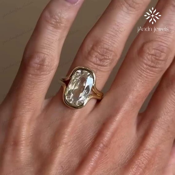 5CT Old Mine Cushion Moissanite Engagement Ring Vintage 14K Gold Ring Diamond Ring Wedding Ring Promise Ring Christmas Gift