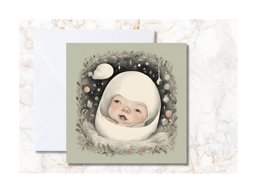 Baby Congratulations Printable Card, Cuddles, Baby, AI, Greeting Card ...