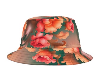 Heavenly Floral Bucket Hat - Beach Hat, Sun Hat, Summer, Packable, Floral