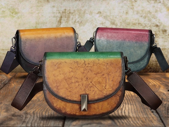 Genuine Leather Satchel for Women Vintage Handmade Handbag Retro Designer Crossbody Bag Customized Ladies Purse Etsy Ireland