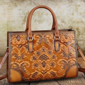 Leather handbags New retro leather handbags handmade ladies shoulder diagonal handbag