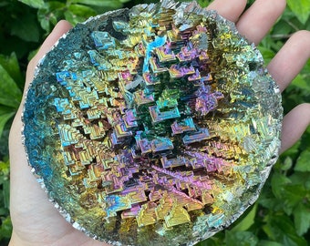 1.8 lbs Bismuth Ore Bowl, Raw Crystal Specimen, Mineral Specimen,Quartz Crystal Bowl, Home Decor,Reiki Healing, Healing Crystal,Gift for her