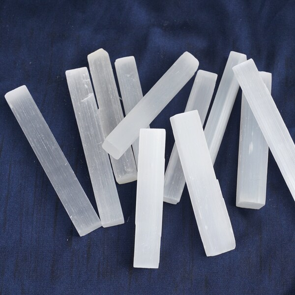 Selenite Wands  1 LB - 2 LBS Bulk - 3" to 3.5" Pieces, Selenite Crystal, Gypsum, White Selenite Wands - Assorted Sizes