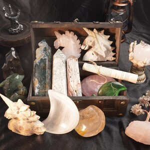 Mega Crystal Mystery Set, Crystal Confetti, Mystery Lucky Scoop, Random Lucky Crystal, Rocks and Minerals, Crystal Gift Box,Surprise Crystal