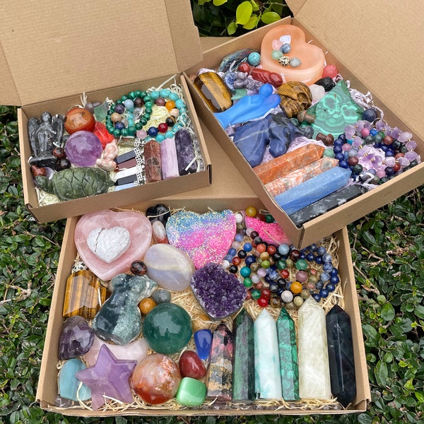 Mystery Box, Crystal Confetti, Mystery Lucky Scoop, Random Lucky Crystal, Crystal Set, Rocks and Minerals, Crystal Gift Box,Surprise Crystal