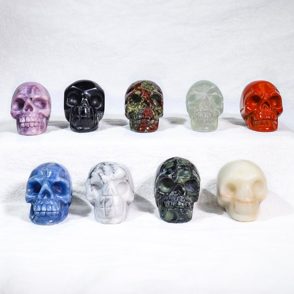 Hand Carved Mini Skull,Healing Crystal, Energy Skull,Gemstone Skull,For Gift